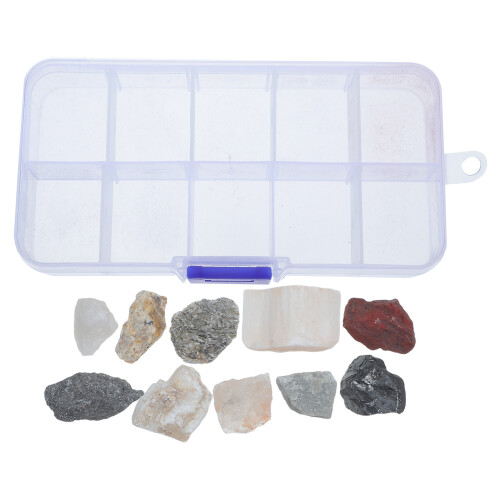 1Box Mineral Probe Set Plastic Stein Für Klassenzimmer Kinder