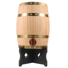 5L-Holzfass Für Wein U. Schnaps Beige Mit Zapfhahn Vintage Lagerung