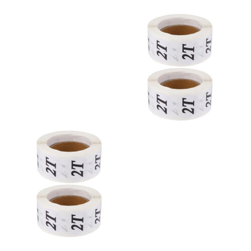 4Rolls Multifunktionale Baby Größensticker Runde Assortiert