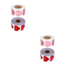 4Rolls Selbstklebende Herzaufkleber Bunt Langlebig Für Einladung