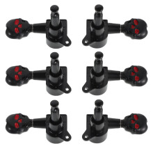 1Set Metall Gitarrenstimmmechanik Schwarz Skull Für E-Gitarre