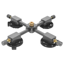 4Fach Metall Camping Gasverteiler Outdoor Multifunktionsadapter Silber