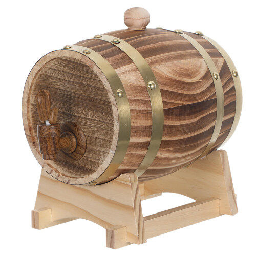 1.5L Baril Robinet Bois Café, Distributeur D’alcool Maison
