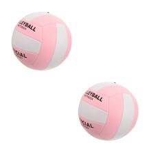 2Stk Indoor Volleyball Soft Rosa PU Volleyball Für Sport Und Training