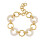 Chic Two Tone Interlocked Bracelet Sturdy Resin-JDB0103310WT 1