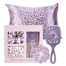 Leopard Print Hair Care 3 Piece Set With Pillowcase-1