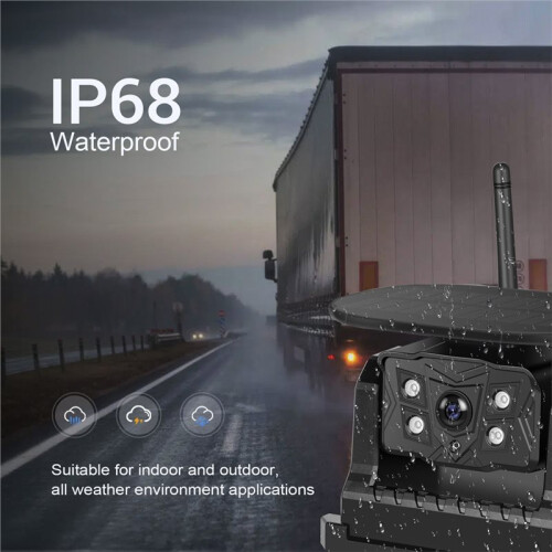 Monitor Automotivo com Tela IPS de 7 Polegadas, Câmera de Ré Solar Sem Fio com Ângulo Amplo e Controle Integrado BSD para o Carro. 2