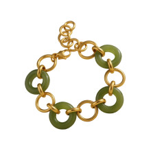Artistic Overlapping Link Bracelet Stylish Unisex-JDB0103310GN