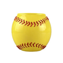 Carafe à whisky de baseball fabriquée à la main, en verre-Jaune