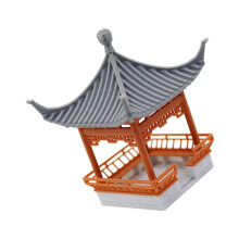 Figurine de modèle de pavillon antique de pagode Miniature-L