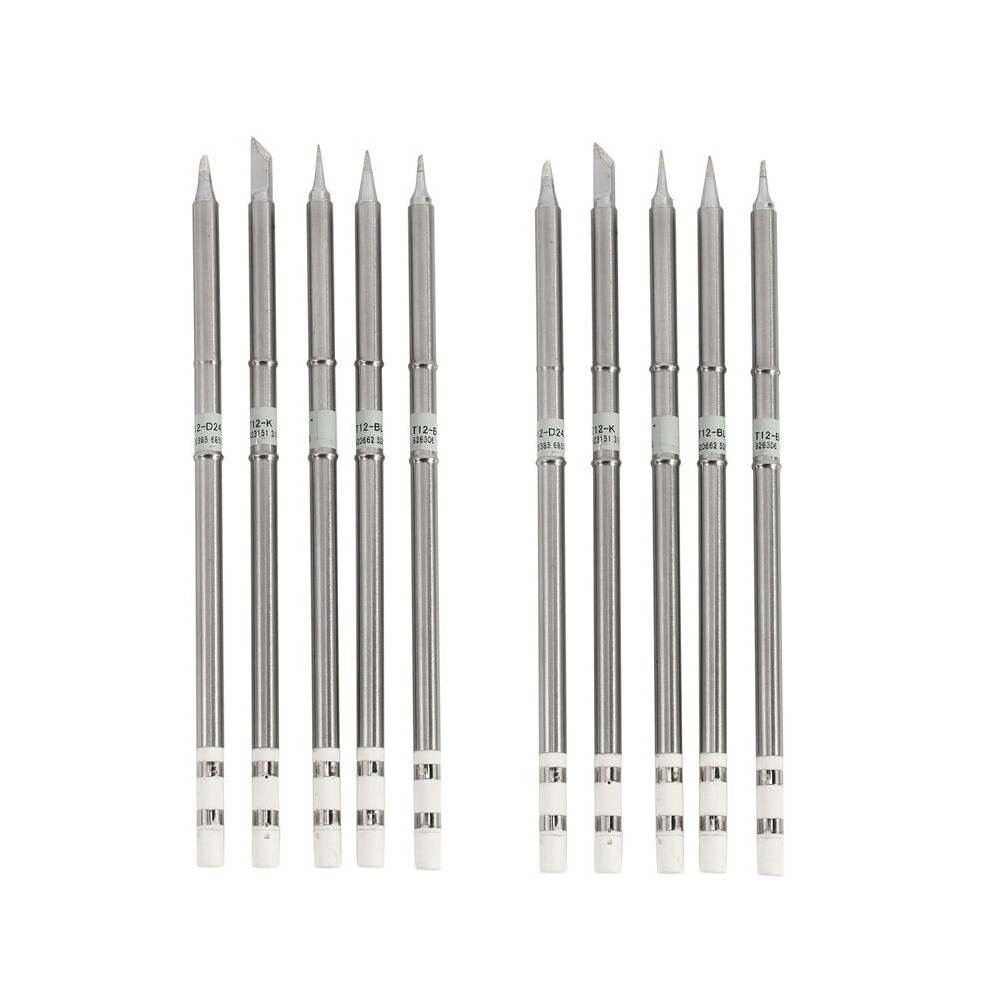 10 Pcs T12 Series Solder Iron Tips For Hakko Fx951 Bakon 950D Soldering Station 6032948390459