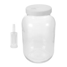 1Gallon Wide Mouth Glass Mason Jar for Fermentation with Airlock Valve