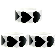 3Rolls Schwarze Mehrzweck-Rollenaufkleber Für Basteln Und Verpackung