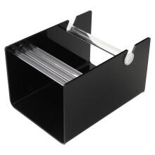 Schwarzer Acryl Etikettenspender Mit Stabilem Halter Für Büro