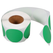 1Roll Hochwertige Grüne Runde Permanente Aufkleberpapier