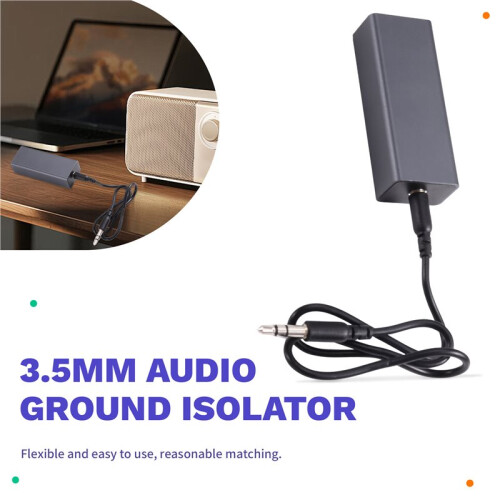 Ground Loop Anti-Interference Noise Isolator for Car Stereo Audio System Speaker  3.5mm Aux Audio Noise Filter