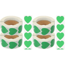 4Rolls Grüne Sticker Herzform Für DIY Umschläge Und Geschenkboxen