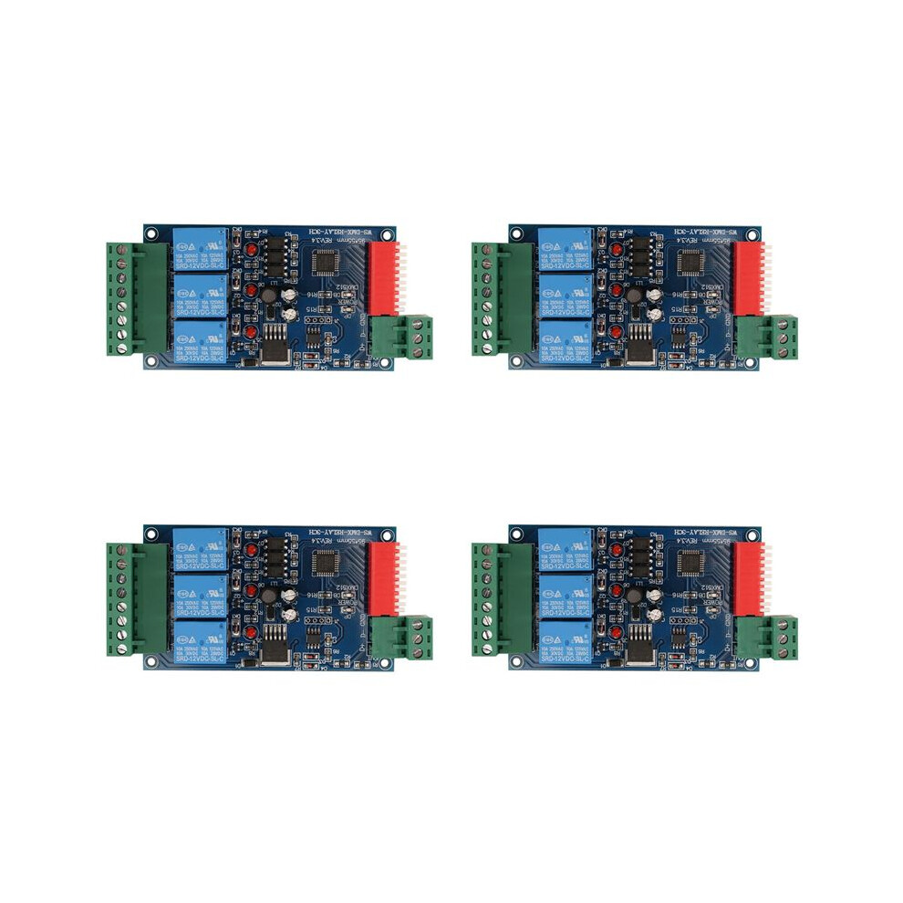 4X 3 Channel 5A Dmx512 Controlled Relay Kit Diy Converter Dmx Dimmer Relay 4713933499129