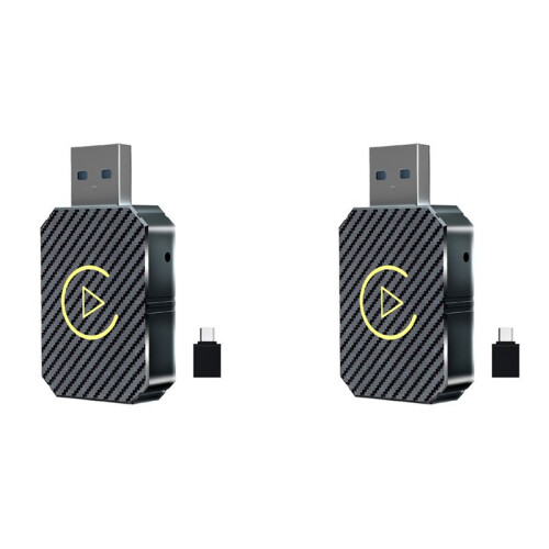 2X 2 in 1 CarPlay Box Android Auto Draadloze CarPlay Converter Auto Android  Box Draadloze Adapter Autoadapter