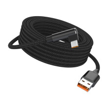 Connecteur coudé de cordon de charge rapide USB vers-Noir 1m