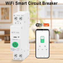 WLAN-Fähiger Intelligenter Schutzschalter 1P+N mit Überspannungs-/Überstromschutz, Unterspannungsschutz und Fernbedienung, 63T, Orange