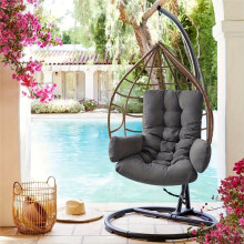 Almofada para Cadeira de Balanço Tipo Rede Disponível para Decoração de Jardim e Sala de Estar (Sem Assento Tipo Cesto Suspenso) Na Cor Cáqui