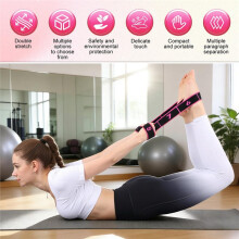 3PCS Fitness Resistance Band for Stretching and Yoga, 8-Section Numbered Elastic Resistance Band Colour1
