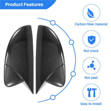For 2009-2018 plastic Door Side Wing Rearview Mirror Ox Horn Cover Cap Car Accessories