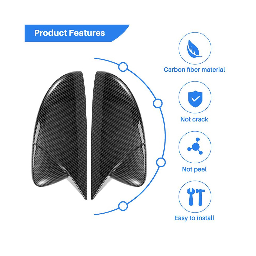 For 2009-2018 Plastic Door Side Wing Rearview Mirror Ox Horn Cover Cap Car Accessories 4714239076052