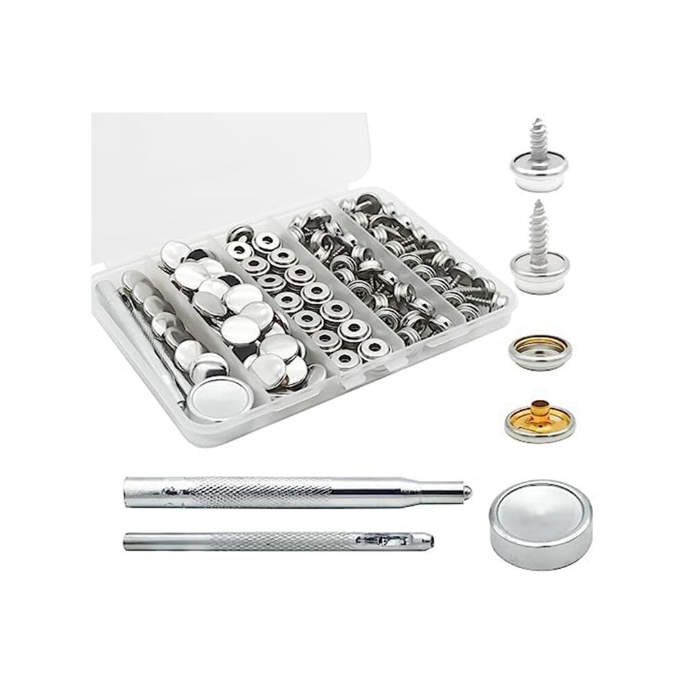 Canvas Snap Kit, 40 Sets Marine Grade Boat Cover Snap Snap Fasteners Stainless Steel Snap Kit For Boat Cover Furniture 4714220821692