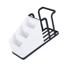 Efficient Paper Cup Holder Solid Metal Construction For-Black
