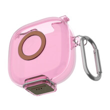 Flexible Guard Headphone Case Shockproof Shell-transparent pink