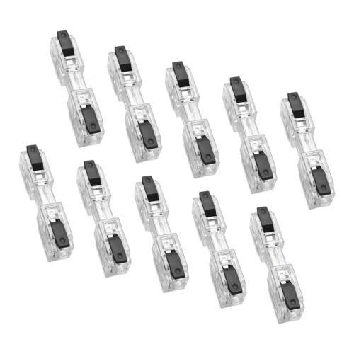 10Pcs Push Button Wire Connector for 0.5-4Mm² Hard & 0.5-Black