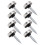 8 Pcs 14mm Dia Stainless Steel Decorative Mirror Screw Cap Nails 1