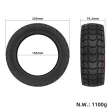 Pneu de Silicone A Vácuo 10x2.75-6.5 para Patinete Elétrico para  3 Speedway 5, Pneu Auto-Regenerador de 10 Polegadas