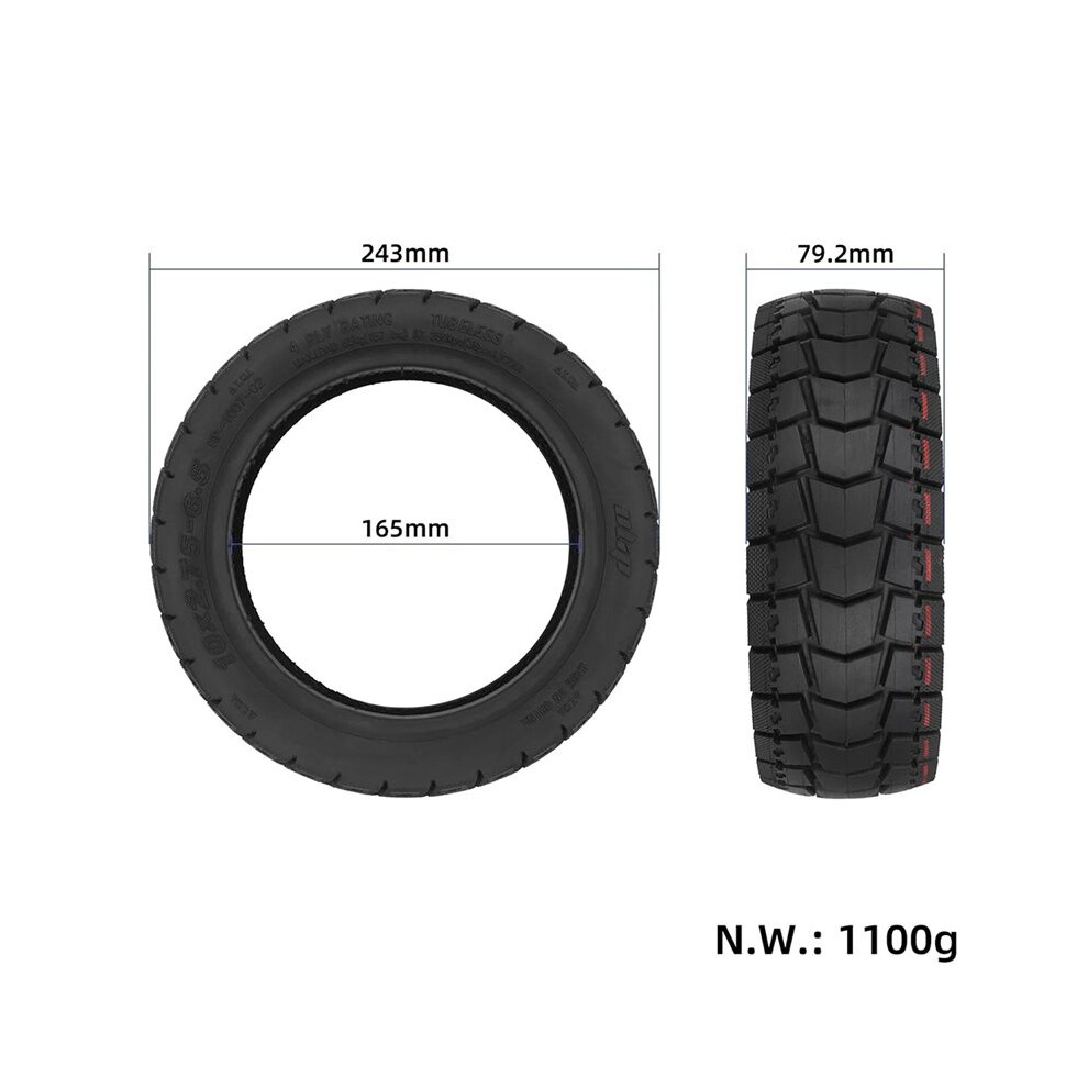 10X2.75-6.5 Vacuum Tire Jelly Tire For 3 Speedway 5 Electric Scooter 10Inch Self-Healing Tire 6031611104256