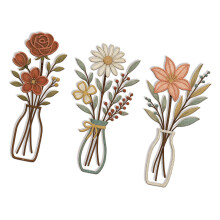 Metal Flowers Wall Decors,Minimalist Floral Wall Hanging-B396 7