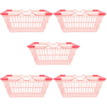 5Stk Kompakter Metall Einkaufskorb Pink Für Kinder & Organizer