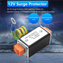 Protezione Contro Le Sovratensioni DC12V, Scaricatore di Sovratensione da 10 KA per Telecamere di Sicurezza, Sistemi CCTV, RS485 e Apparecchiature A