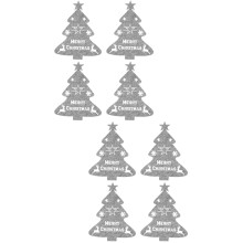 8Stk Besteckhalter Weihnachtsdeko Grau Für Familienfest