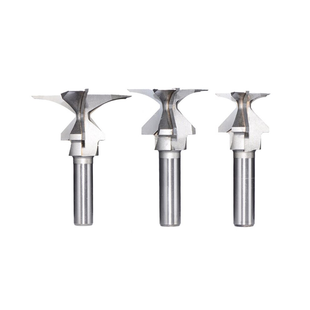 3Pc Woodworking Router Bit For Furniture Making, 1/2 Shank Arcs Bending Cutter 6033753091845