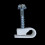 C-type kabelclips met schroeven Bevestiging Kabelbeheerclips-Wit 5