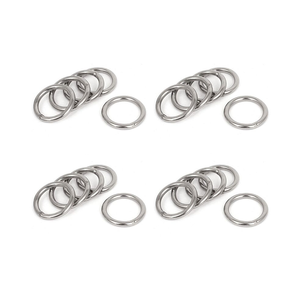 40Mm X 5Mm Stainless Steel Webbing Strapping Welded O Rings 20 Pcs 6031119566501
