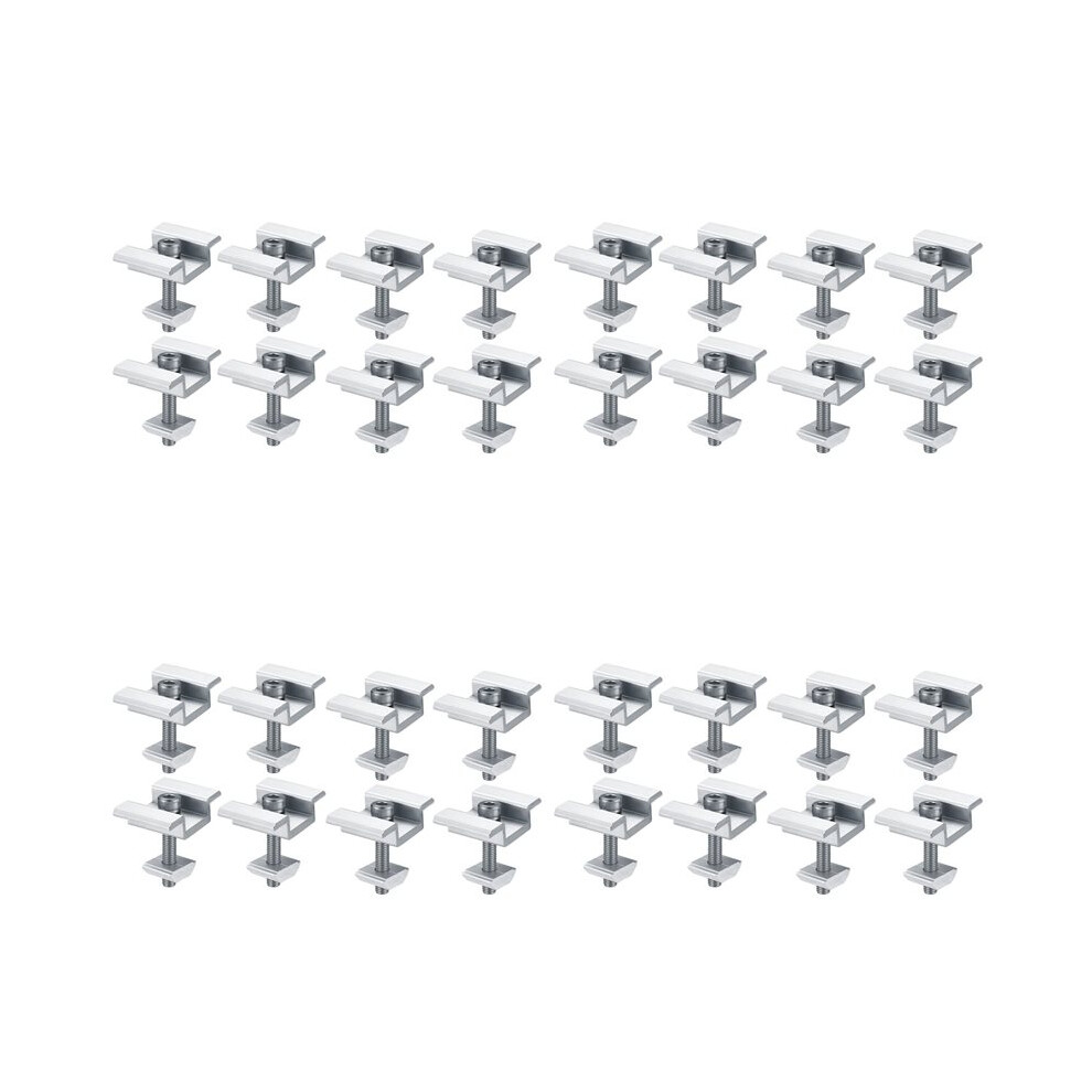 32Pack Solar Panel Mounting Brackets, Solar Panel End Clamps, Centre Clamps, For Pv Solar Panel Solar Module 35Mm 4712474931716