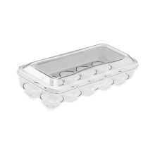 Eggs Organizer Tray Transparent Easy To Clean 10/15-White 10