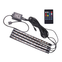 4LED Lampe D'ambiance Noire Avec Télécommande