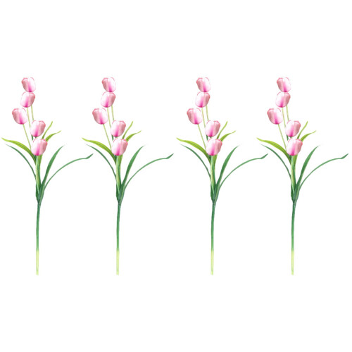 4Pcs Cor-De-Rosa De Seda Para Decoração E Eventos