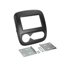 Soporte para Autoradio - ADNAUTO - Universal - Compatible con Opel Renault Fiat Nissan - Negro