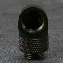 2 Piezas 12.9mm G1/4 Rosca Conector de Tubo Rotativo de 90 Grados Montaje para Enfriamiento de Agua Pc Negro