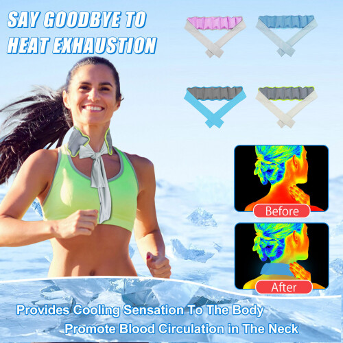 Flexible Cold Neckwear For Exercise And Relaxation-Blue 2